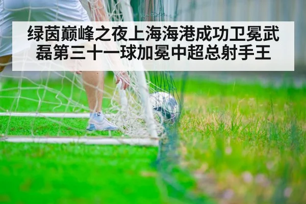 绿茵巅峰之夜上海海港成功卫冕武磊第三十一球加冕中超总射手王
